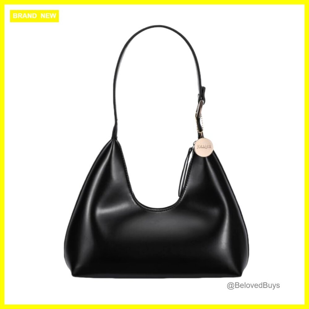 Small Faux Leather Hobo Shoulder Bag, Zipper Closure, Trendy Everyday Purse
